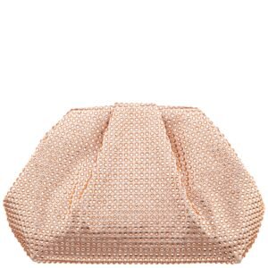 Nina Shoes Indulge Pearl Rose Crystal Encrusted Frame Satchel