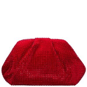 Nina Shoes Indulge Siam Red Crystal Encrusted Frame Satchel