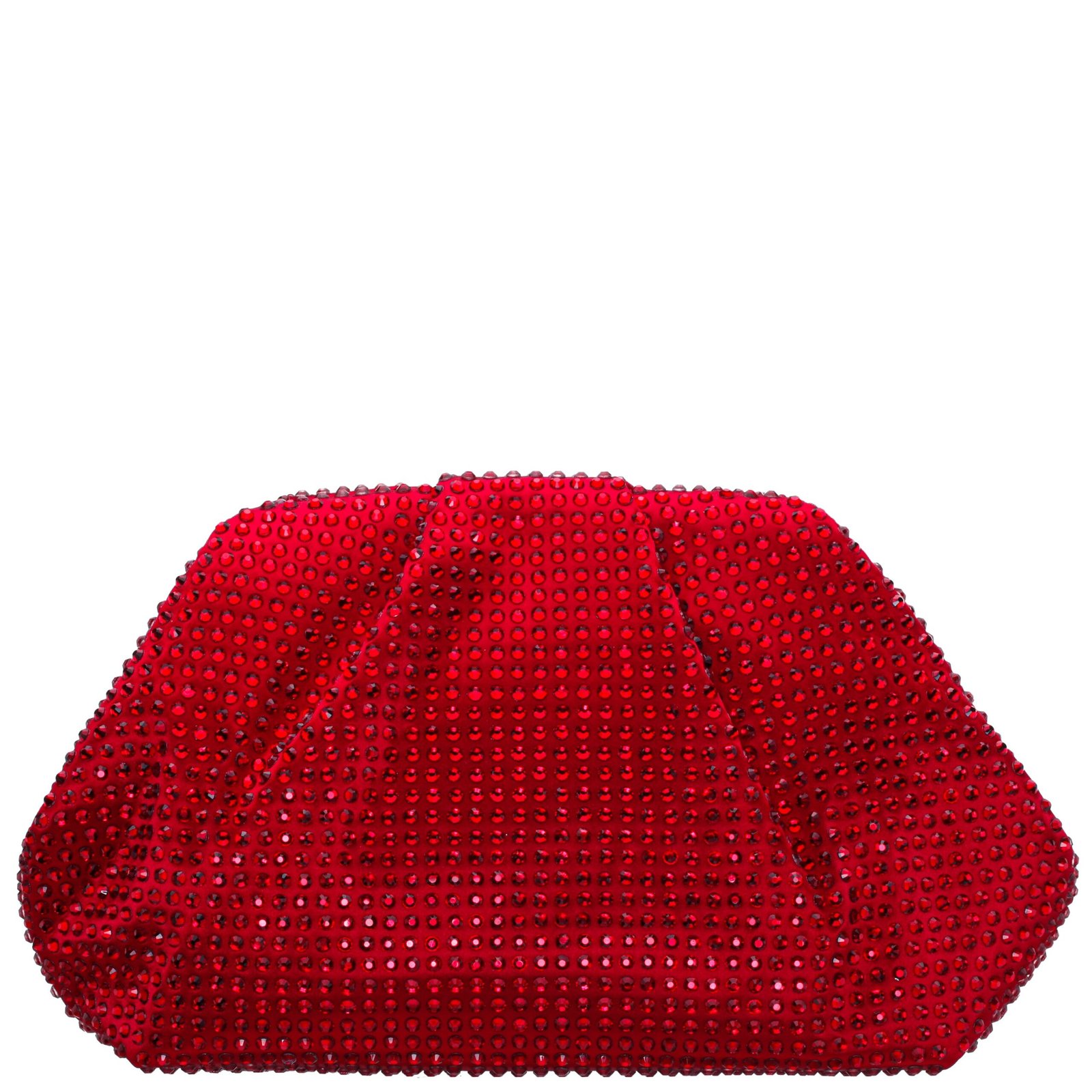 Nina Shoes Indulge Siam Red Crystal Encrusted Frame Satchel