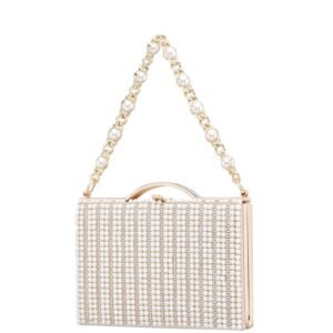 Nina Shoes Issa White Pearl Handheld Minaudiere