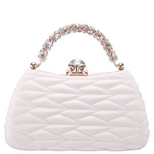 Nina Shoes Jacquel Ivory Smooth PU Handle Bag