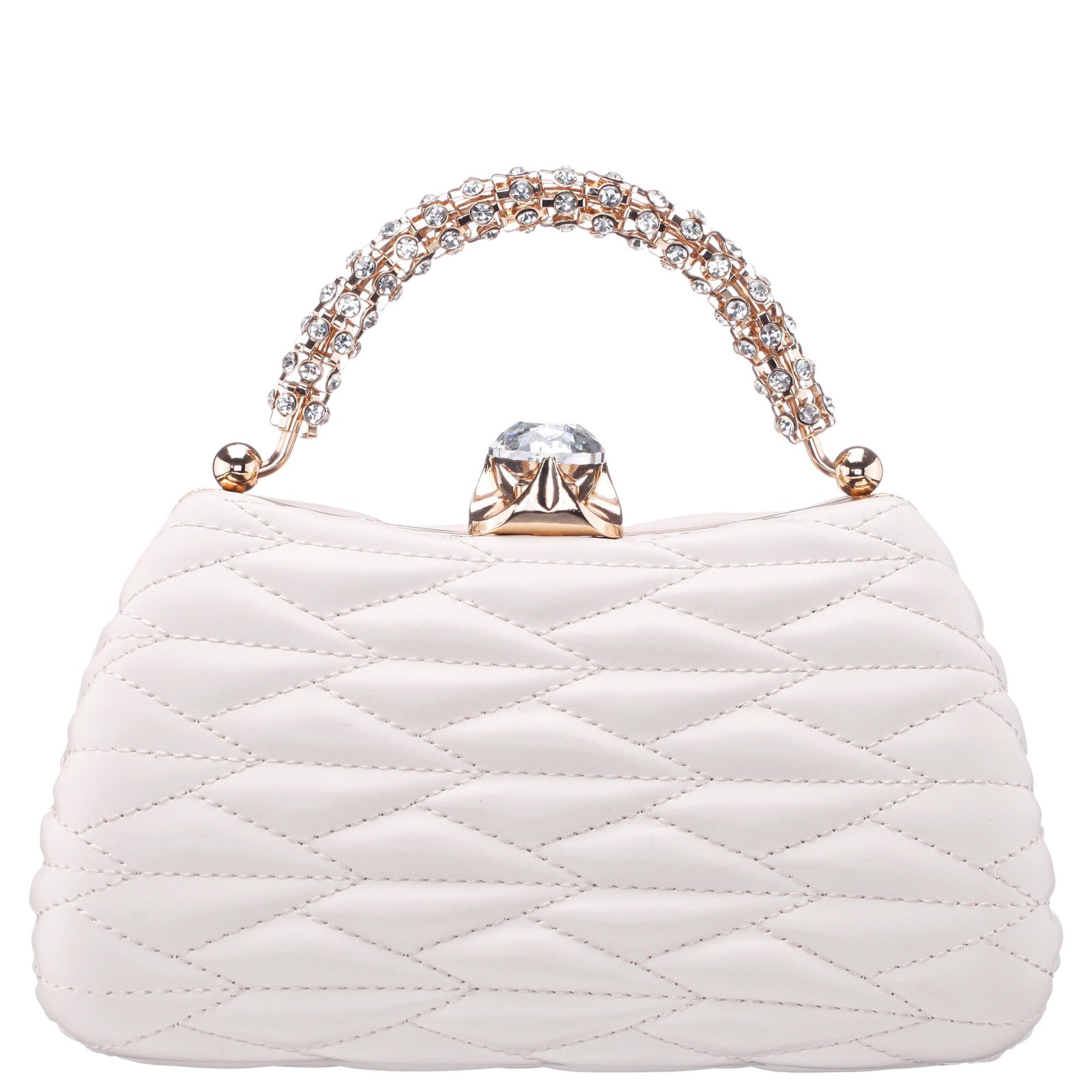 Nina Shoes Jacquel Ivory Smooth PU Handle Bag