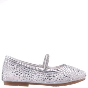 Nina Shoes Girls Jax Silver Ballet Flats