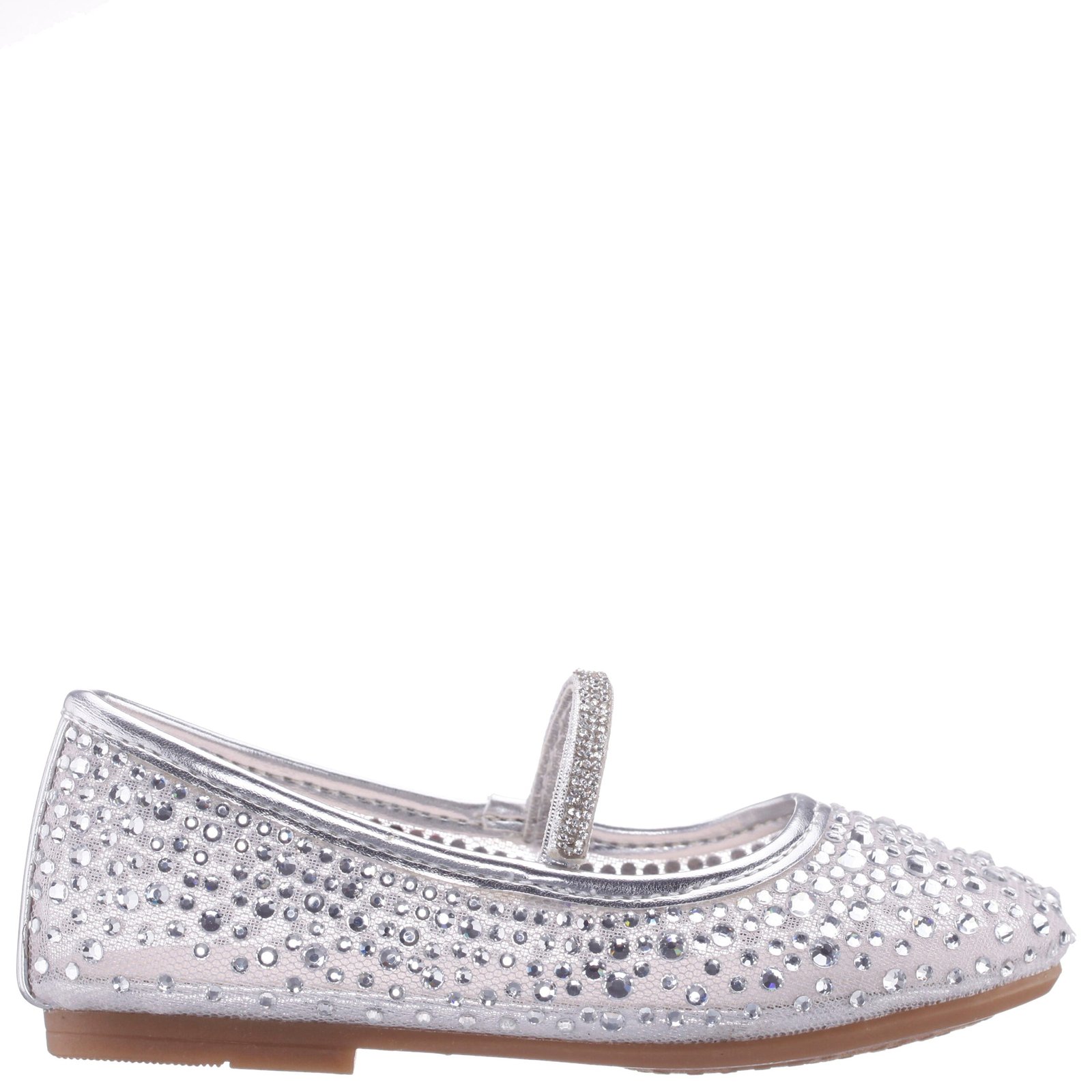 Nina Shoes Girls Jax Silver Ballet Flats