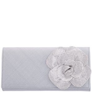 Nina Shoes Jollie Silver PP Straw Clutch