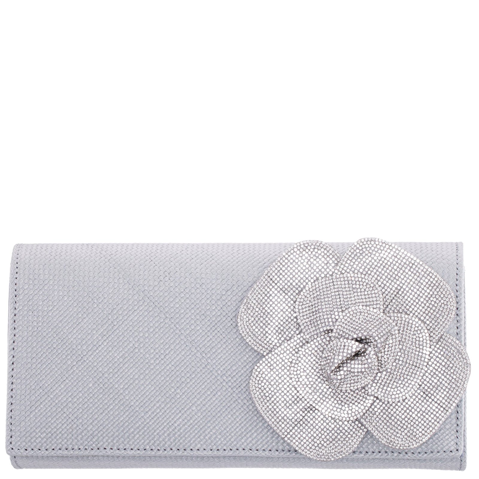 Nina Shoes Jollie Silver PP Straw Clutch