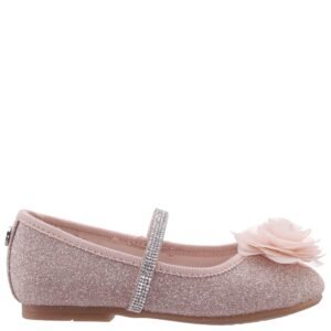 Nina Shoes Girls Jory Natural Glitter Ballet Flats
