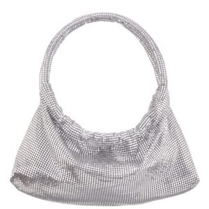 Nina Shoes Joyce Silver Mesh Shoulder Bag