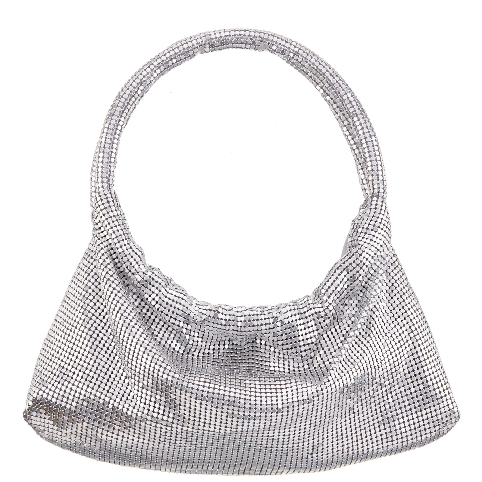 Nina Shoes Joyce Silver Mesh Shoulder Bag