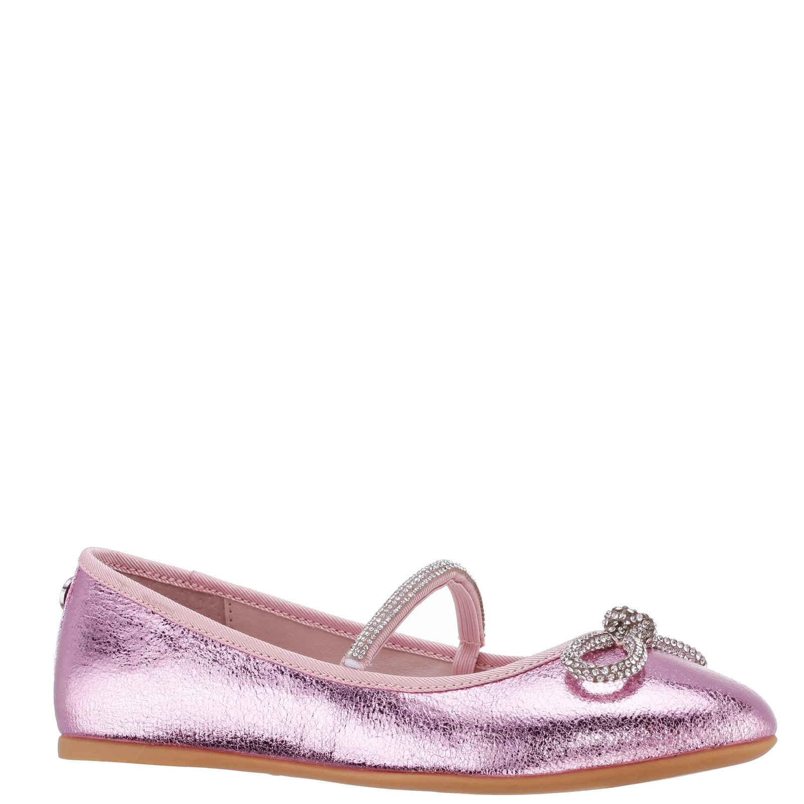 Nina Shoes Girls Kendalla Light Pink-Crackle Metallic