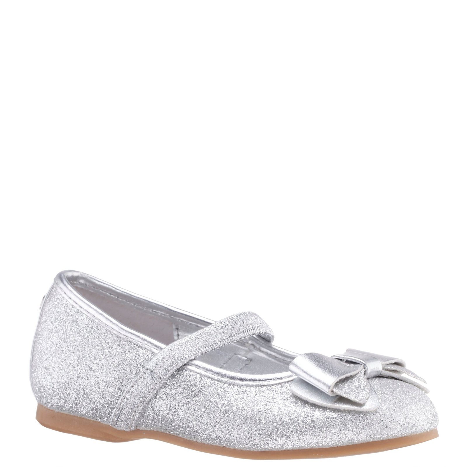 Nina Shoes Girls Kenzee Toddler-Silver-Fine Glitter Material