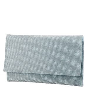 Nina Shoes Kimora Air Blue Crystal Beaded Envelope Clutch