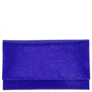 Nina Shoes Kimora Electric Blue Crystal Beaded Envelope Clutch