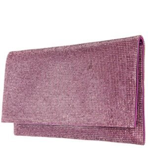 Nina Shoes Kimora Light Amethyst Crystal Beaded Envelope Clutch