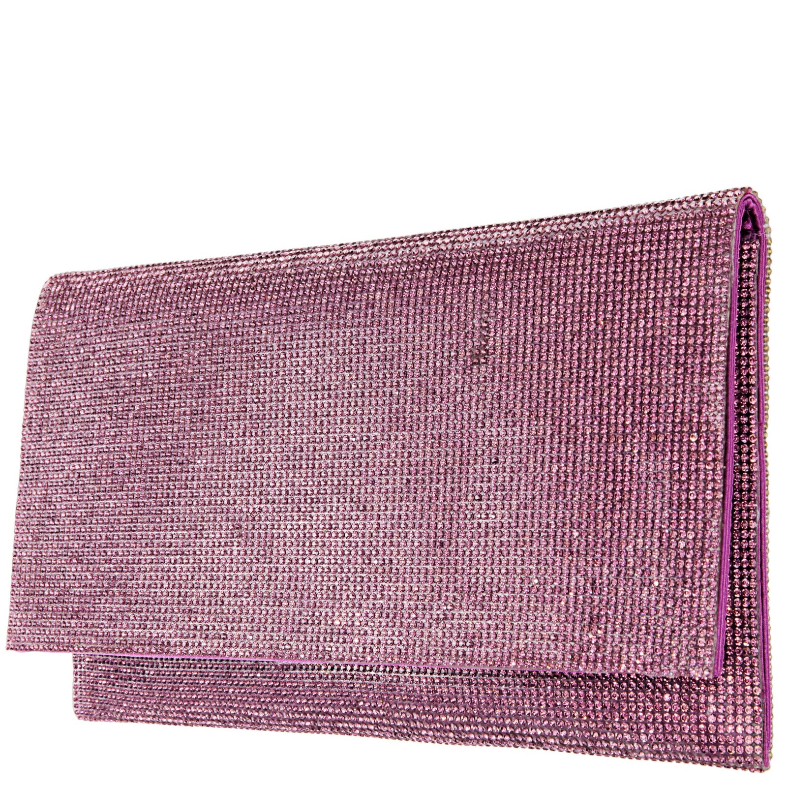 Nina Shoes Kimora Light Amethyst Crystal Beaded Envelope Clutch