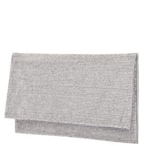 Nina Shoes Kimora Silver Crystal Beaded Envelope Clutch