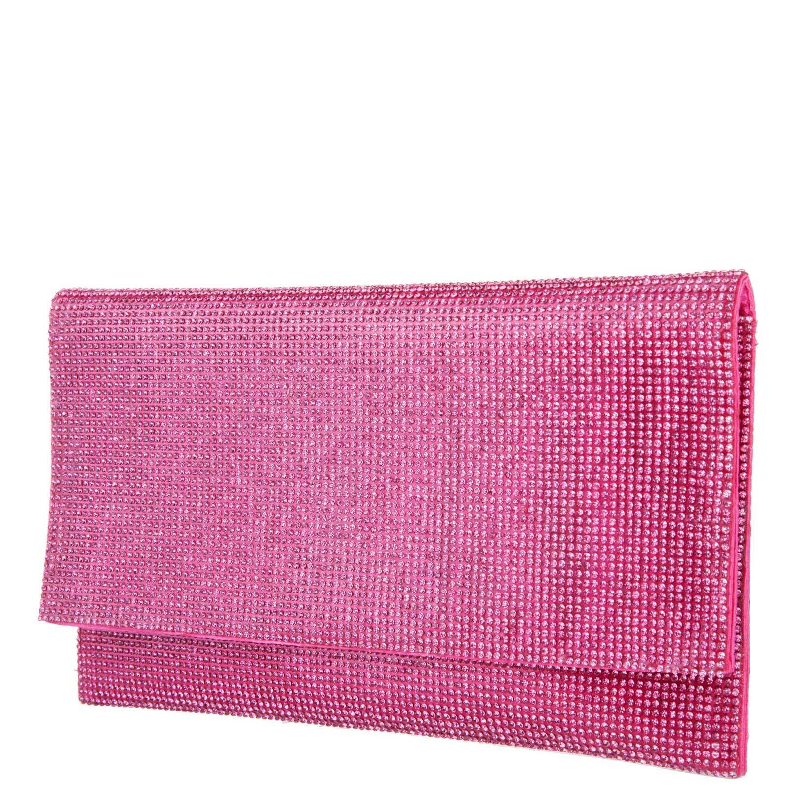 Nina Shoes Kimora Ultra Pink Crystal Beaded Envelope Clutch