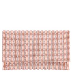 Nina Shoes Kimora Pearl Rose Allover Pearl/Crystal Envelope Clutch