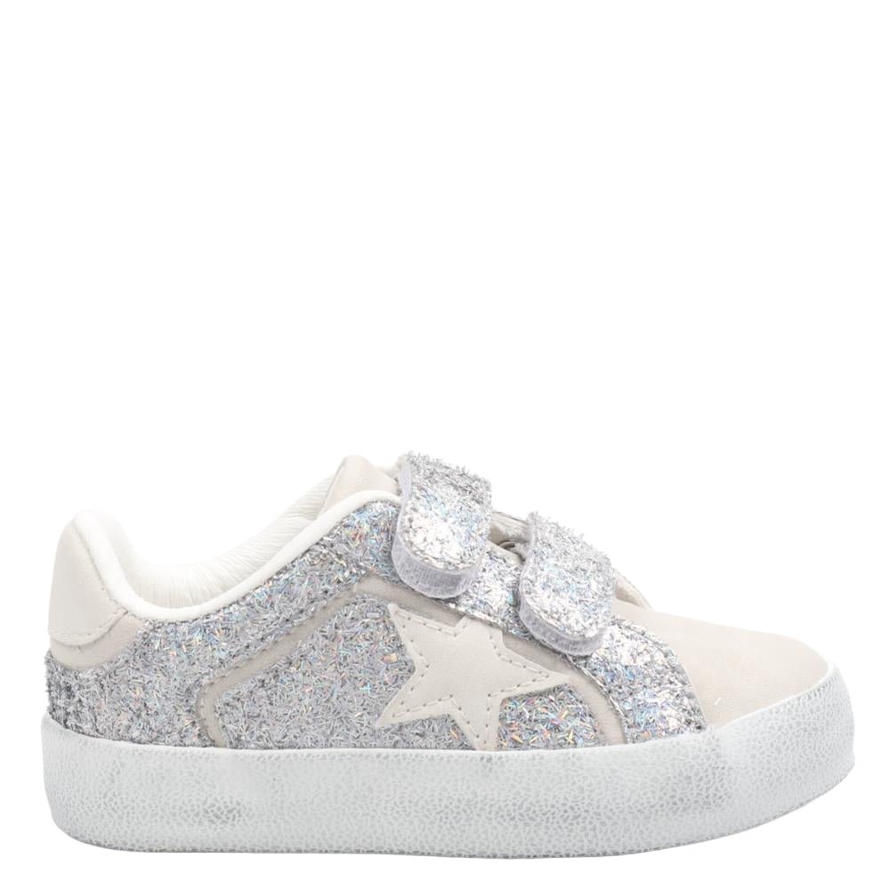Nina Shoes Girls Koryana-T Silver Glitter Low Top Sneakers