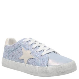 Nina Shoes Girls Koryana Blue Glitter Low Top Sneakers