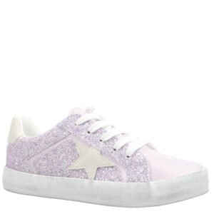 Nina Shoes Girls Koryana Light Purple Glitter Low Top Sneakers