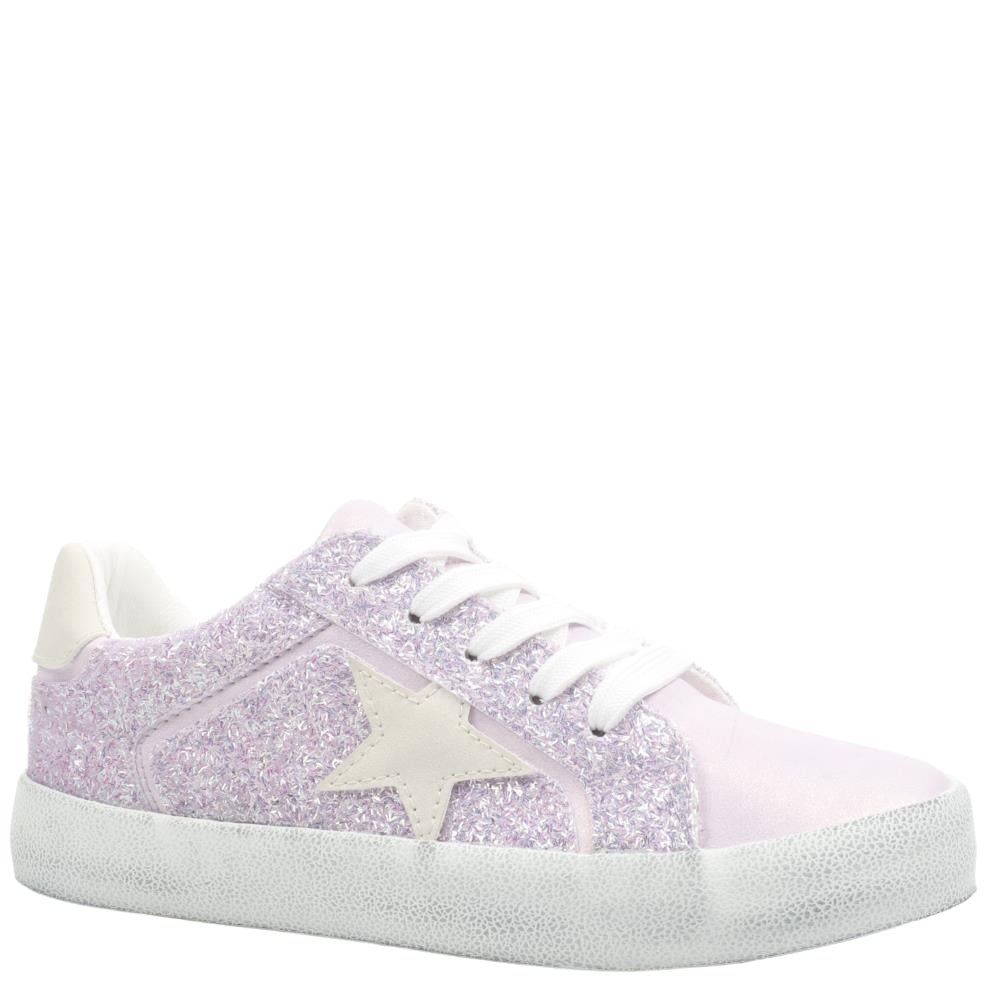 Nina Shoes Girls Koryana Light Purple Glitter Low Top Sneakers