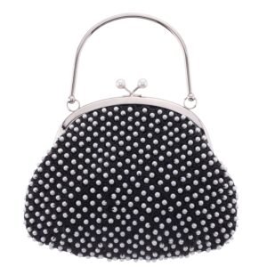 Nina Shoes Kym Black Pearl/Mesh Frame Bag
