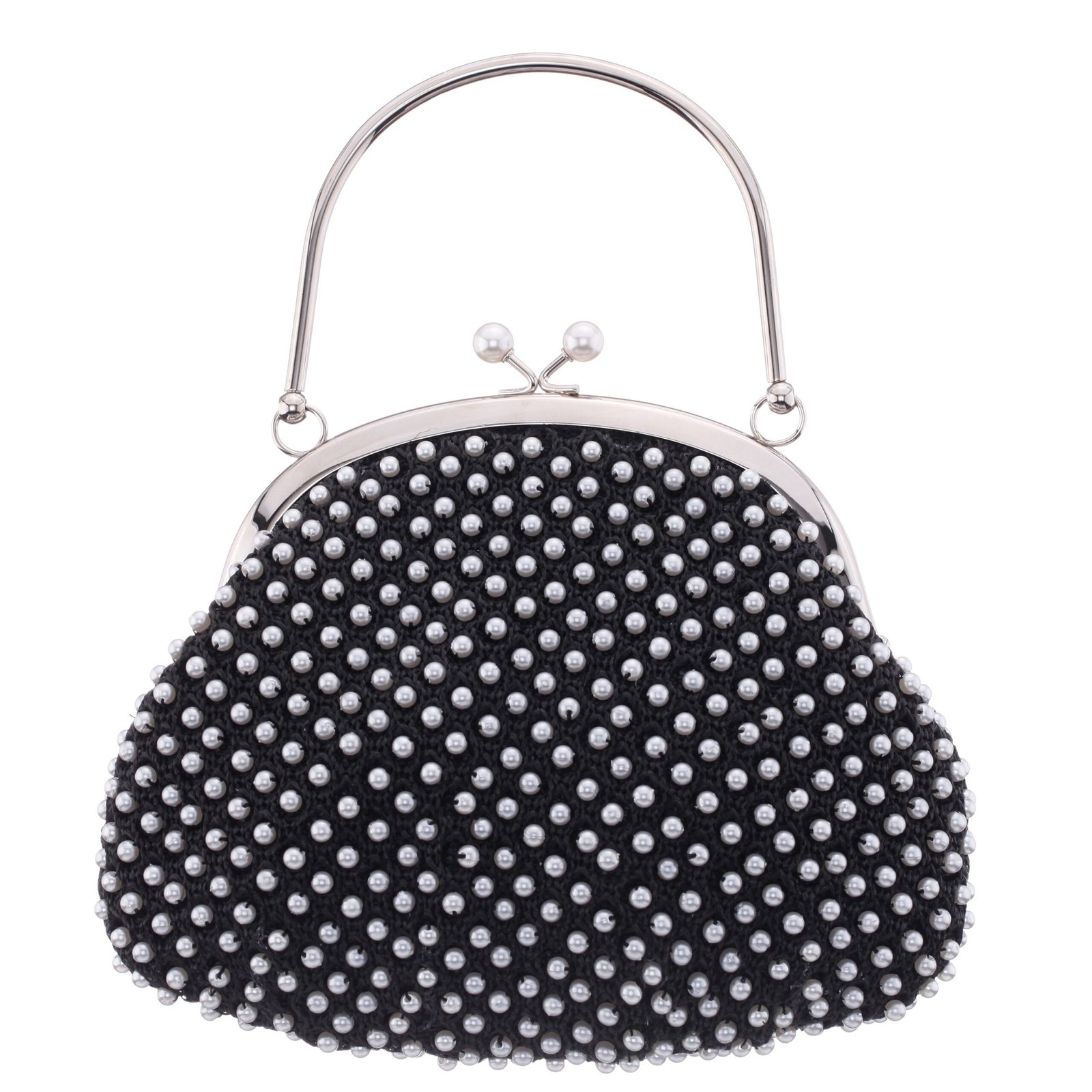 Nina Shoes Kym Black Pearl/Mesh Frame Bag