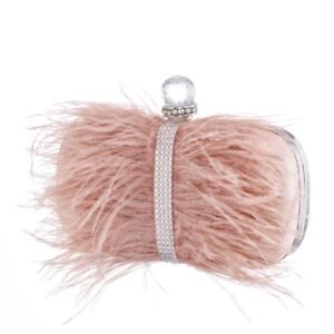 Nina Shoes Lara Pearl Rose Feather Embellished Minaudiere