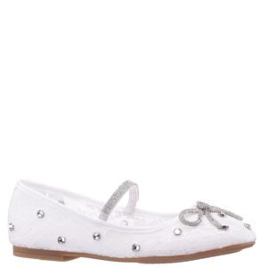 Nina Shoes Girls Leva White Ballet Flats