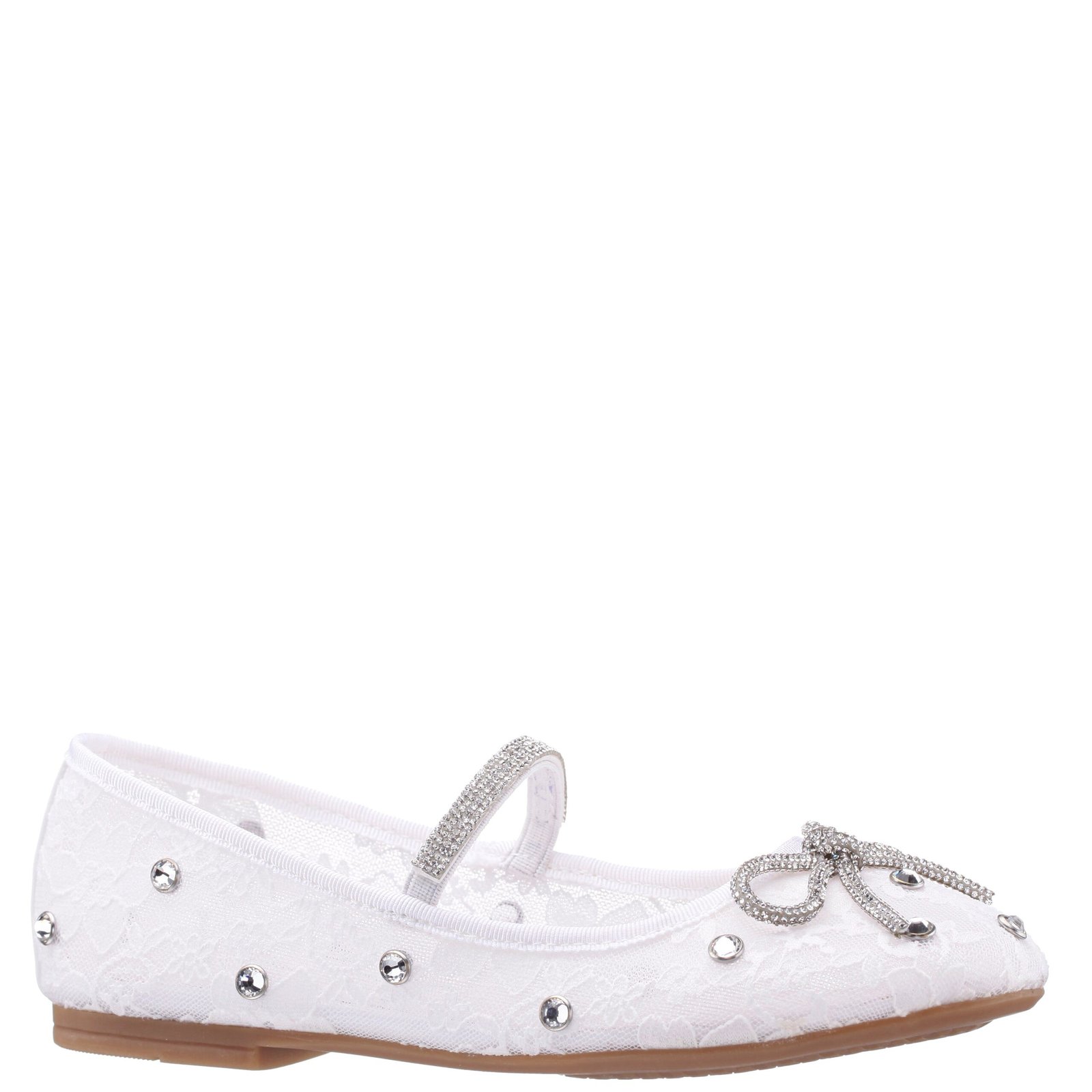 Nina Shoes Girls Leva White Ballet Flats