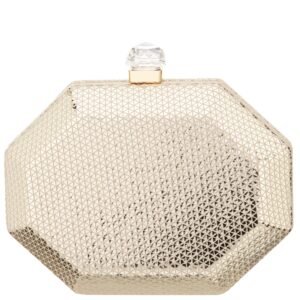 Nina Shoes Mackie Light Gold Octagonal Minaudiere