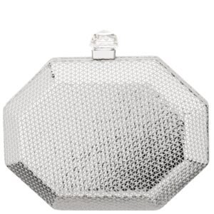 Nina Shoes Mackie Silver Octagonal Minaudiere