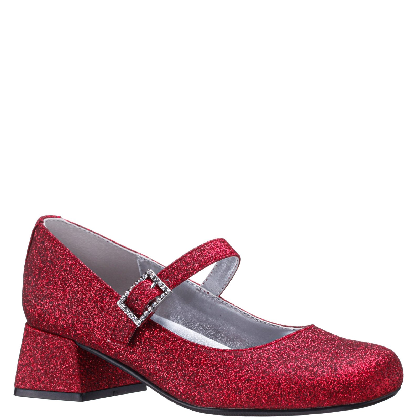 Nina Shoes Girls Mila Red Glitter Heel Mary Jane Pumps