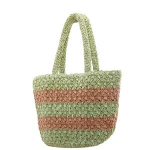 Nina Shoes N-Adah Celery/Natural Paper Raffia Tote Bag