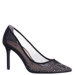 Nina Shoes Nalia Black Slip On High-Heel Pumps