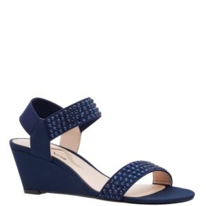 Nina Shoes Naritha Navy Suedette Wedge Sandal