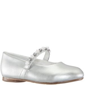 Nina Shoes Girls Nataly Toddler-Silver Soft Nappa