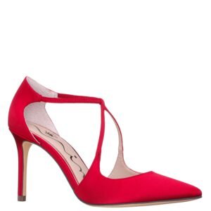 Nina Shoes Netta Red Satin High-Heel Pump