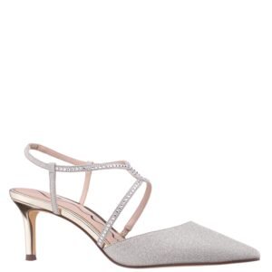 Nina Shoes Nichele Platino Instep Strap Mid-Heel Pumps