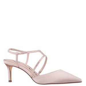Nina Shoes Nichele Pearl Rose Instep Strap Mid-Heel Pumps