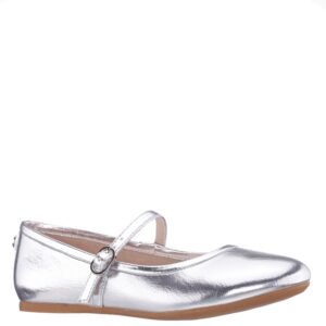 Nina Shoes Girls Nicola Silver Metallic Ballet Flats