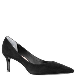 Nina Shoes Nina60 True Black Suedette Mid-Heel Classic Pump