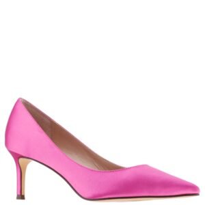Nina Shoes Nina60 Ultra Pink Satin Mid-Heel Classic Pump