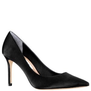 Nina Shoes Nina85 Black Satin High-Heel Classic Pump