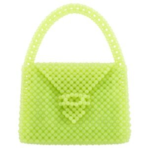 Nina Shoes Opie Lime Beaded Satchel With Inner Satin Pouch