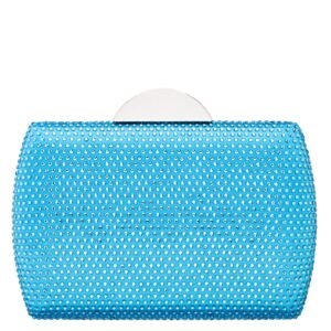 Nina Shoes Pacey Air Blue Allover Crystal Minaudiere