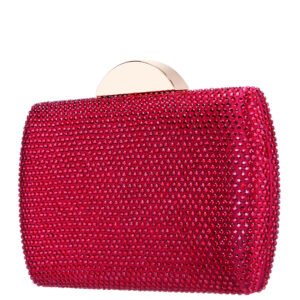 Nina Shoes Pacey Siam Red Allover Crystal Minaudiere