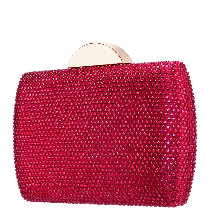 Nina Shoes Pacey Siam Red Allover Crystal Minaudiere