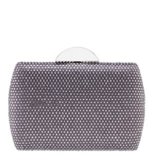 Nina Shoes Pacey Steel Allover Crystal Minaudiere